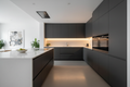 Premium Handleless Kitchen Cabinets - Dark Charcoal