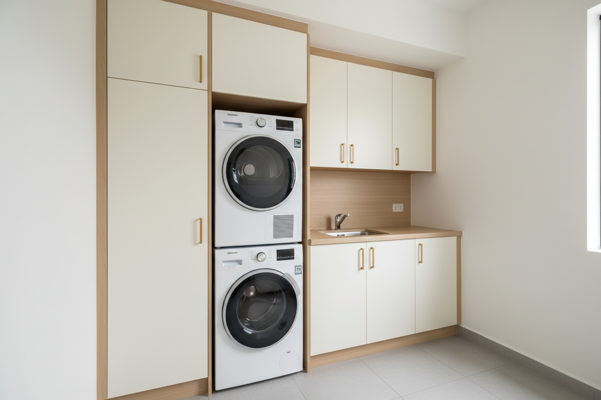 Singapore-style laundry cabinet