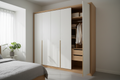 Singapore-style wardrobe with swing-open doors