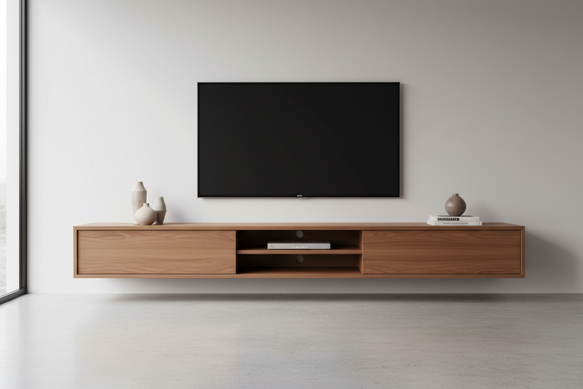 Suspended TV console